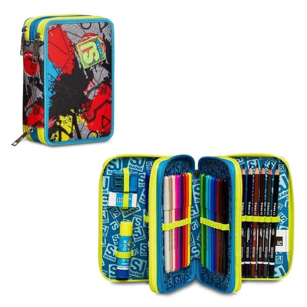 Immagine di Astuccio 3 Zip Sj Gang Glitzled Boy