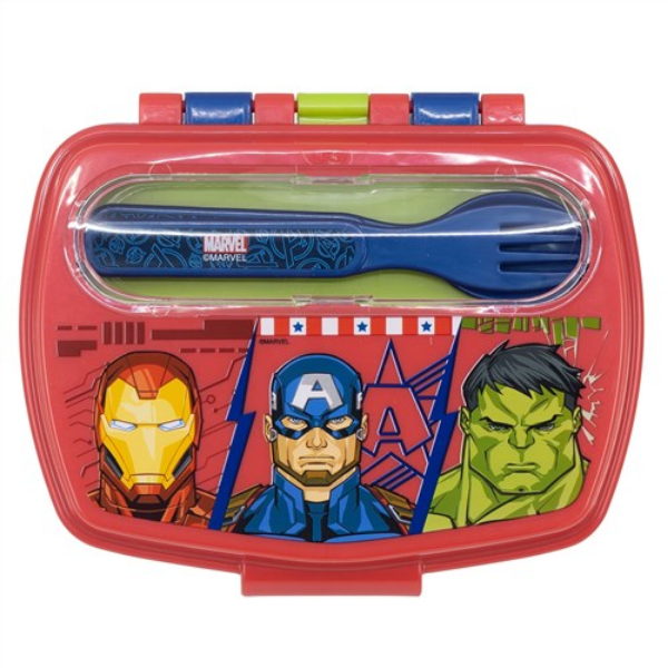 Immagine di Porta Merenda Con Posate Avengers