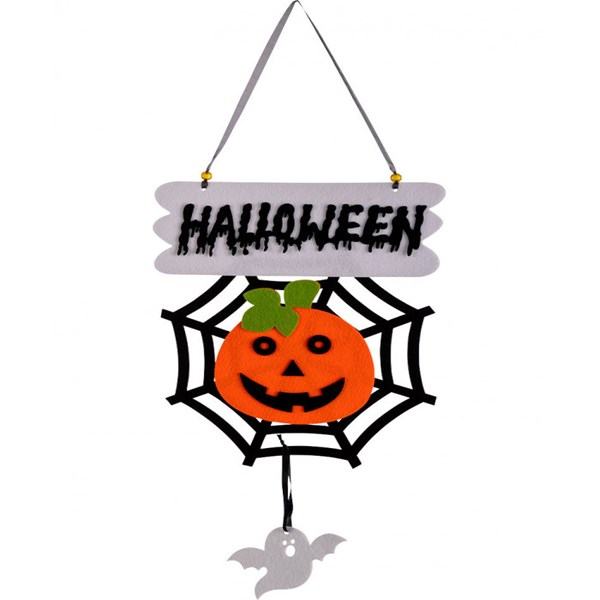 Immagine di DECORAZIONE RAGNATELA IN FELTRO D'APP.CON ZUCCA H.