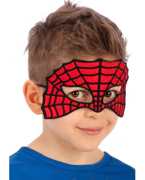 Immagine di Maschera Bimbo Ragno In Tessuto Su Cartoncino