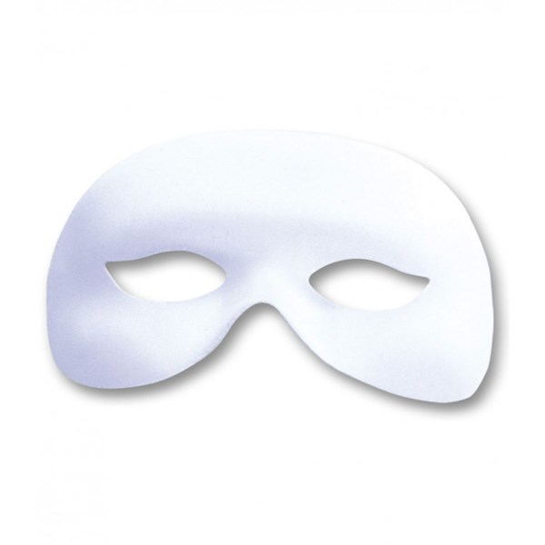 Immagine di Maschera Bianca In Tessuto Su Cartoncino