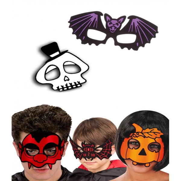 Immagine di MASCHERA MEZZO VISO IN TESSUTO MOD.ASS. SU CARTONC