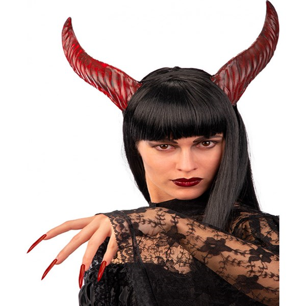 Immagine di CORNA DIAVOLO CON ELASTICO H.CM.20 CA. IN BUSTA C/