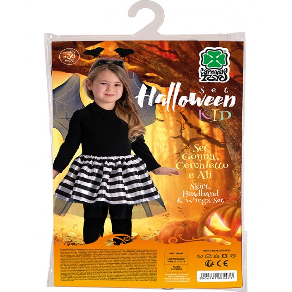 Immagine di SET PIPISTRELLINA BIMBA (ALI H.CM.44X45 CA.,GONNA,