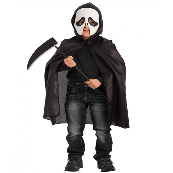 Immagine di SET FANTASMA NERO BIMBO (MANTELLO C/CAPPUCCIO L.CM