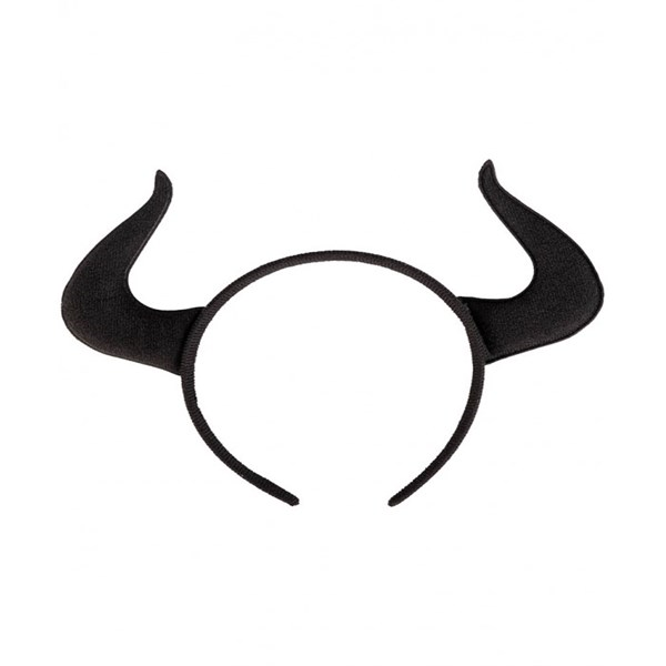 Immagine di CERCHIETTO DIAVOLO NERO IN TESSUTO SU CARTONCINO