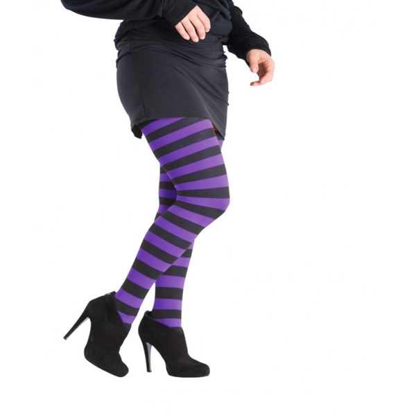 Immagine di COLLANT A RIGHE VIOLA E NERE T.U. IN BUSTA