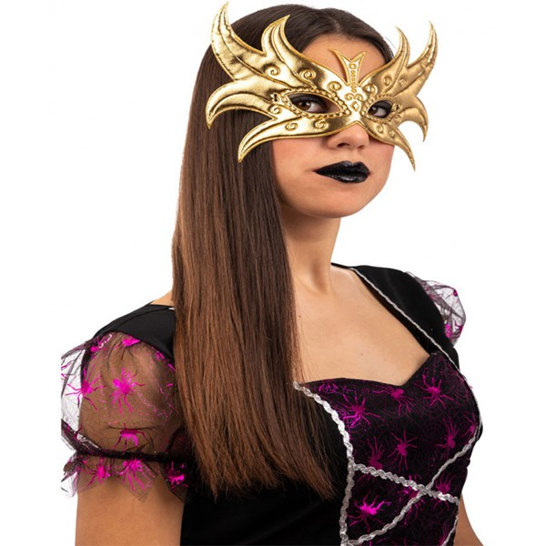 Immagine di MASCHERA FARFALLA ORO IN TESSUTO METALLIZZATO IN B