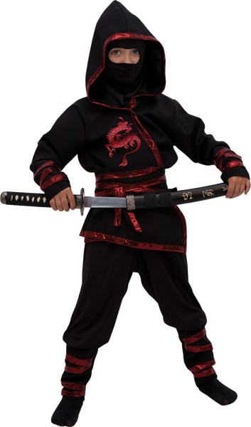 Immagine di Costume Dark Ninja Bambino 9/10 Anni