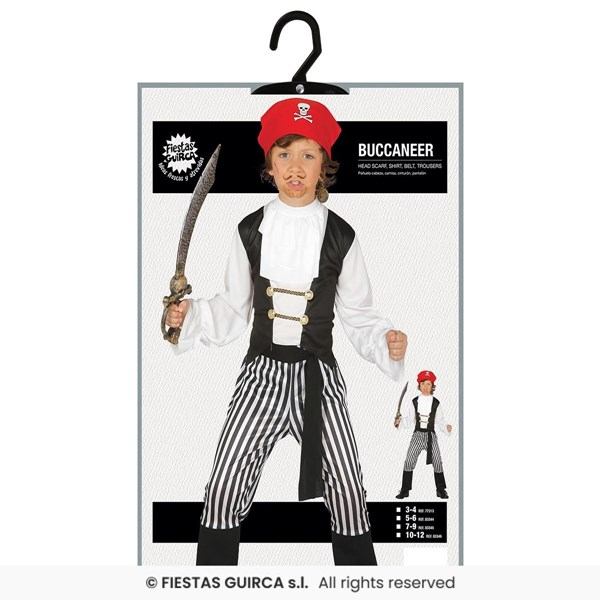 Immagine di PIRATA A RIGHE BAMBINO, 7-9 ANNI