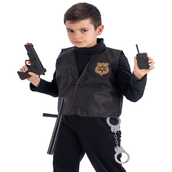 Immagine di Set poliziotto bimbo (giacca, pistola, radiolina,m