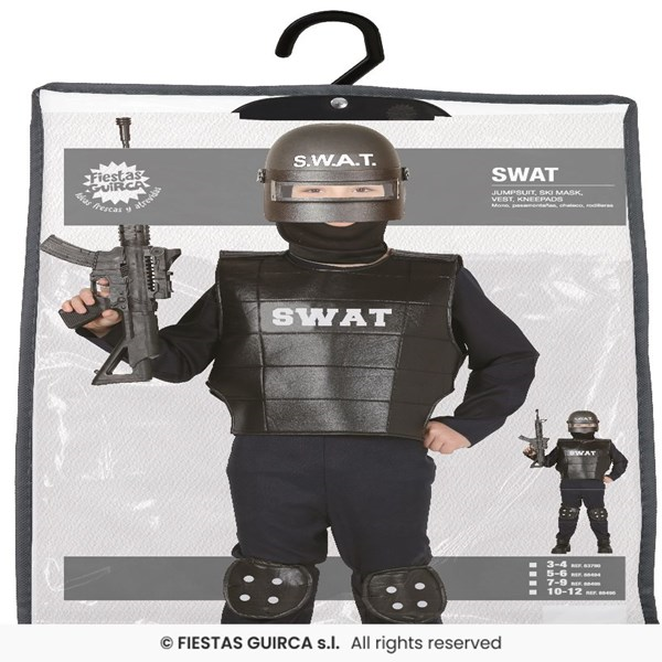Immagine di POLIZIA SWAT BAMBINI TAGLIA 5 6 ANNI