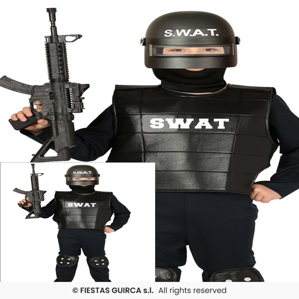 Immagine di POLIZIA SWAT BAMBINI TAGLIA 7 9 ANNI