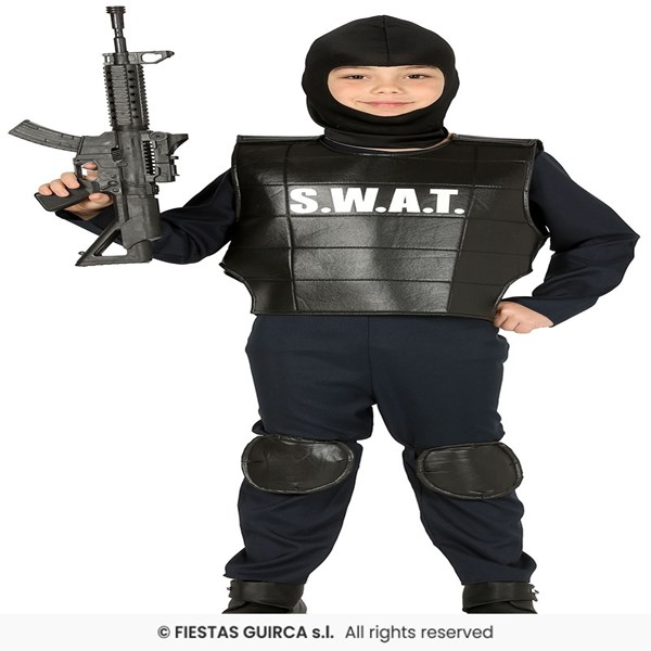 Immagine di POLIZIA SWAT BAMBINI TAGLIA 7 9 ANNI