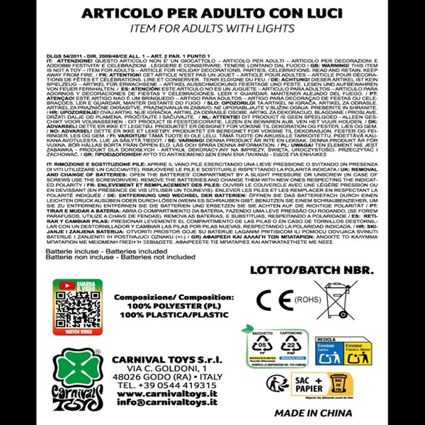 Immagine di Scheletro pirata gigante d'app. Con occhi lum. (ba