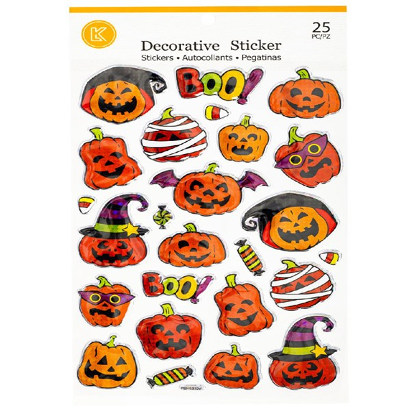 Immagine di Cartella Stickers Zucche In Rilievo In Busta