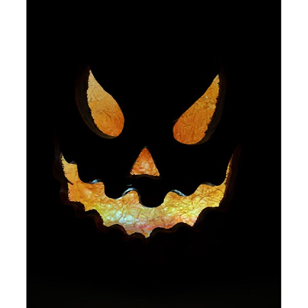 Immagine di Zucca decorativa in resina con luci h.cm.40 ca.