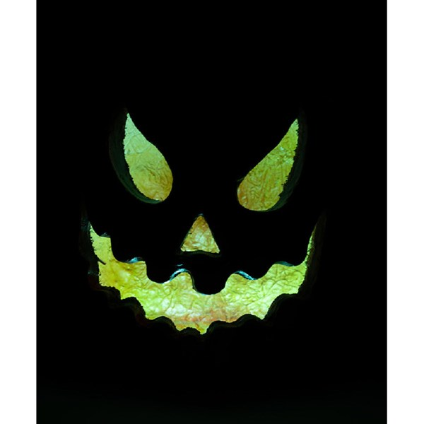 Immagine di Zucca decorativa in resina con luci h.cm.40 ca.