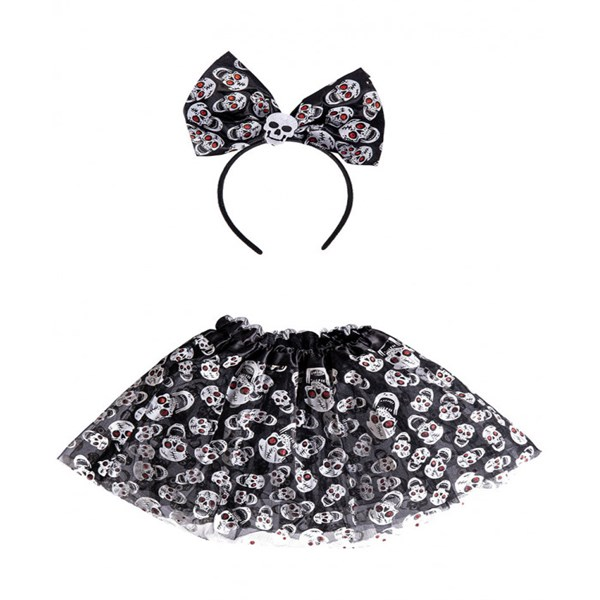 Immagine di SET SCHELETRINA BIMBA (GONNA, CERCHIETTO) IN BUSTA