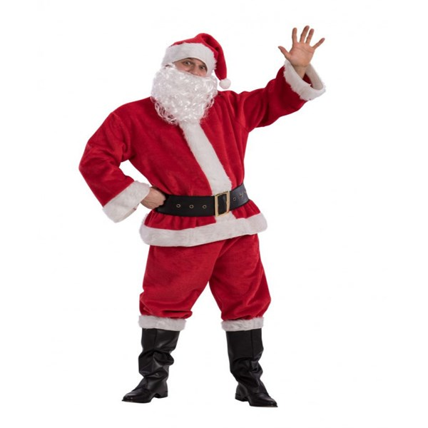 Immagine di COSTUME BABBO NATALE LUSSO IN PELUCHE T.U. (L-XL)
