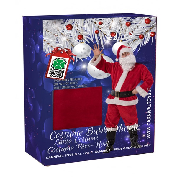 Immagine di COSTUME BABBO NATALE LUSSO IN PELUCHE T.U. (L-XL)