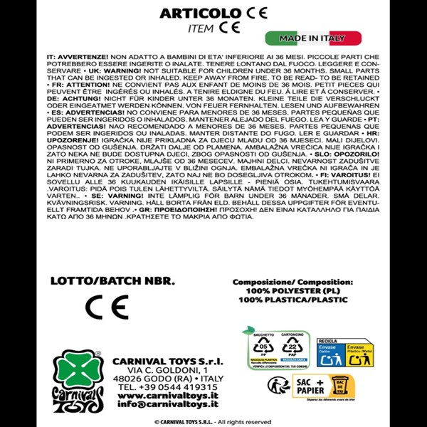 Immagine di Maschera Artista In Plastica C/Cartellino/Etichett