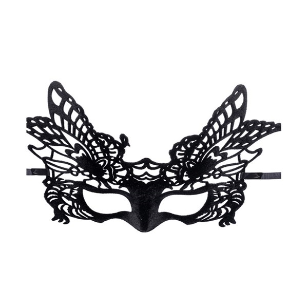Immagine di MASCHERA FARFALLA IN PLASTICA RIGIDA CON VELLUTINO
