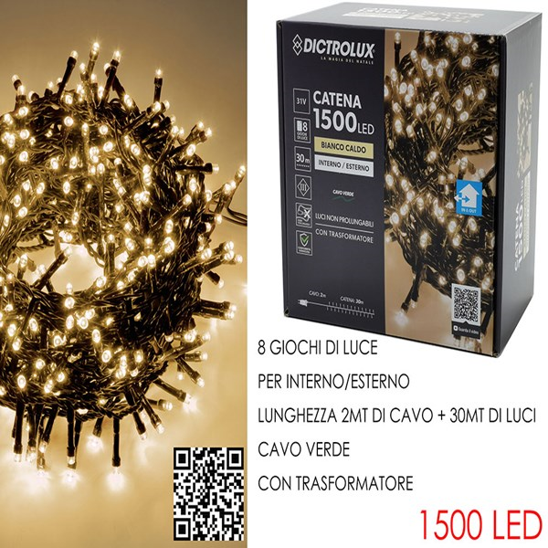 Immagine di 1500 Luci led bianco caldo x est.  progr
