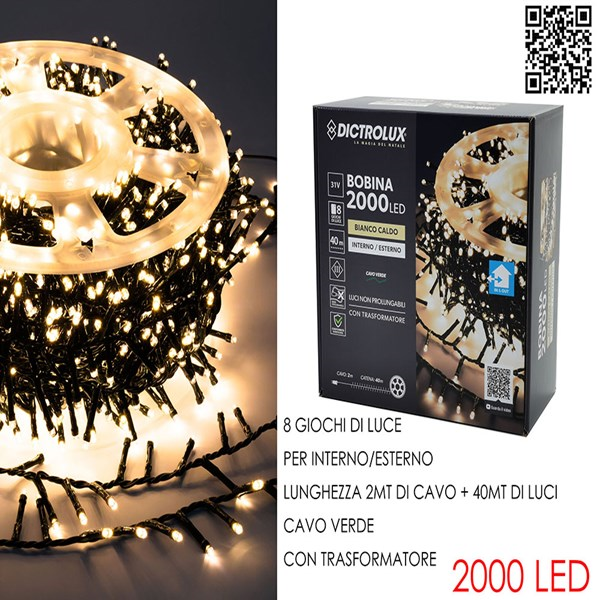 Immagine di 2000 Luci Led Bianco Caldo X Est.C/Bob