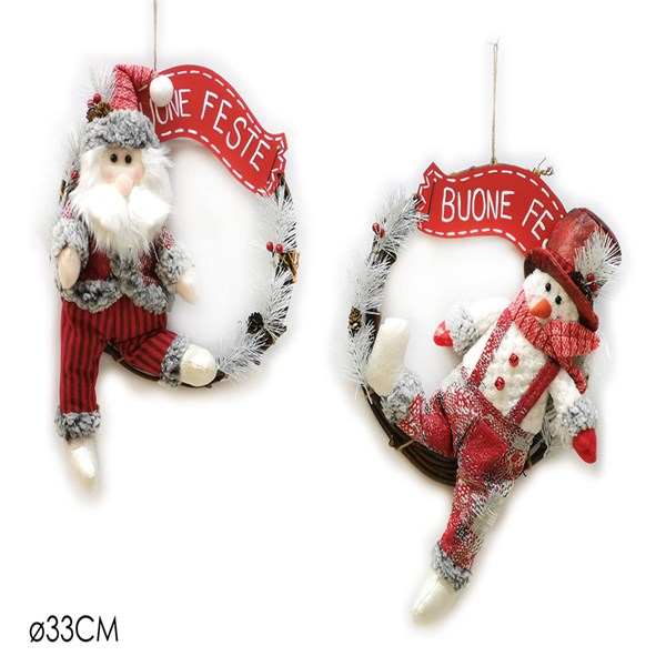 Immagine di App. Ghirlanda ø33cm c/pers.nat. 2ass