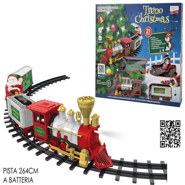 Immagine di Treno Natalizio B/O Da Albero Lu/Mus