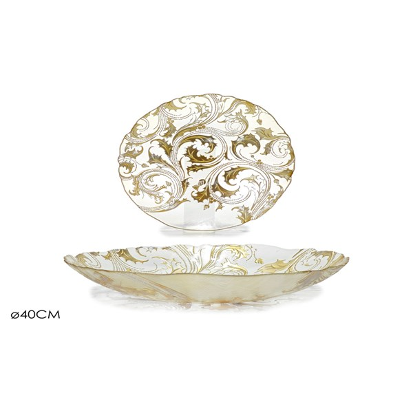 Immagine di Centrotavola Ø40cm Trasp.C/Dec.Oro