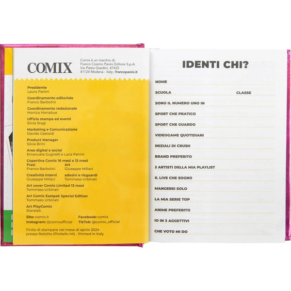 Immagine di AGENDA 16MSTD LYCRA FUCSIA SPECIAL COMIX