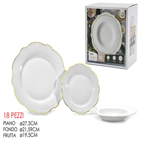 Immagine di Servizio tav. 18pz lyanna porc. Oro