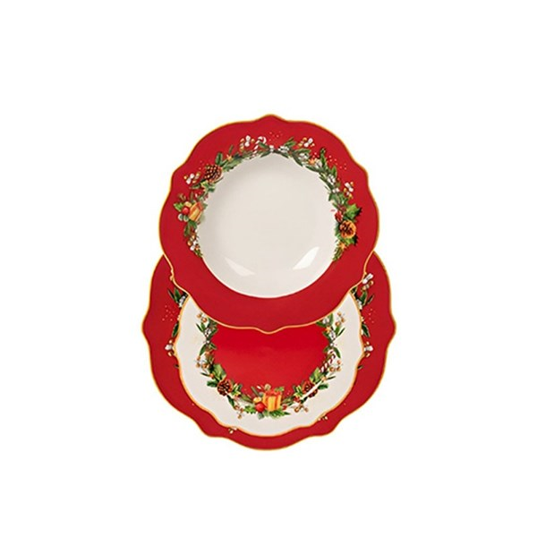 Immagine di Serv.tav.18pz enchanted garland porc.