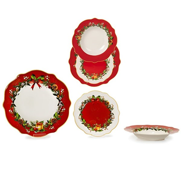 Immagine di Serv.tav.18pz enchanted garland porc.