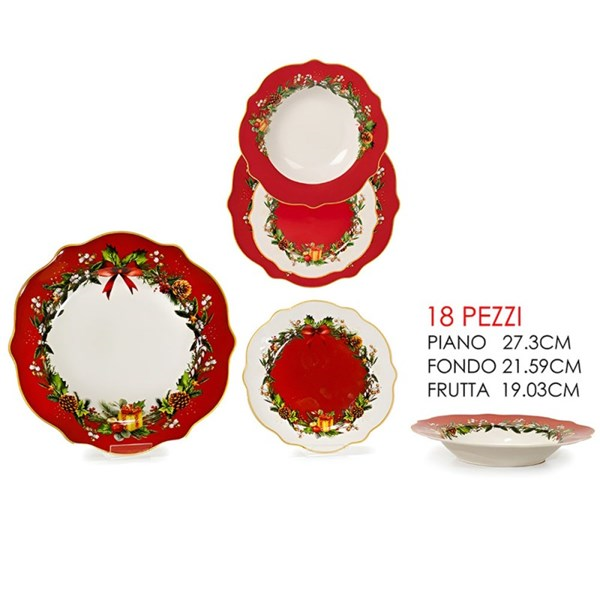 Immagine di Serv.tav.18pz enchanted garland porc.