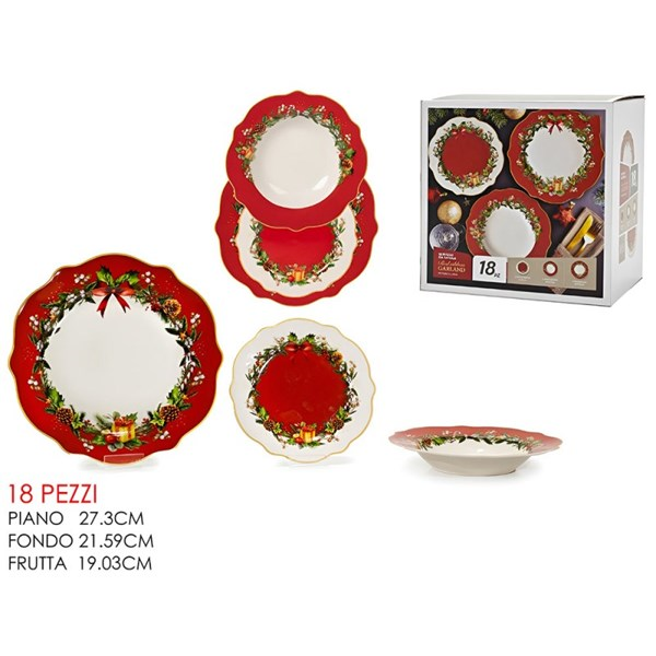 Immagine di Serv.tav.18pz enchanted garland porc.