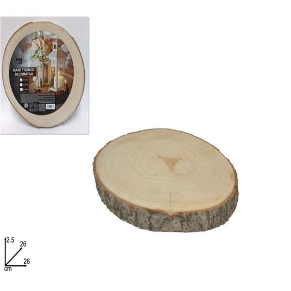 Immagine di base tronco legno 26cm yq598-natural(1) &ccedil