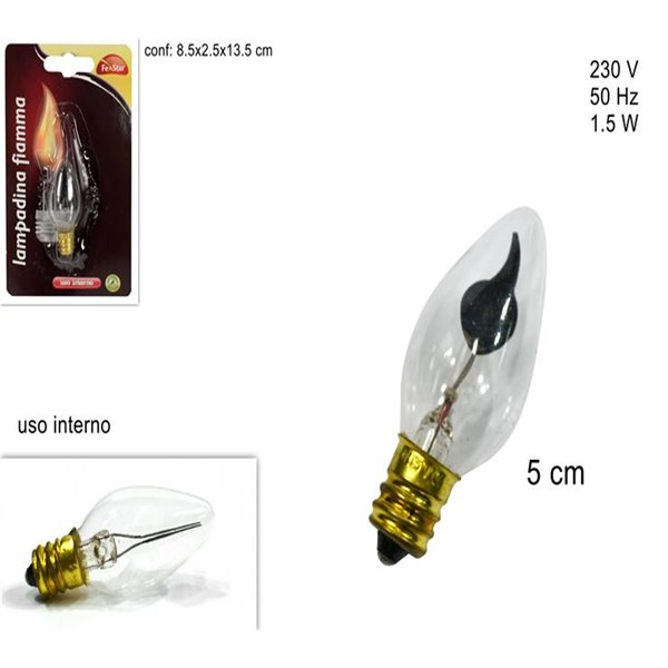 Immagine di LAMPADINA FIAMMA TONDA BLISTER DC-F