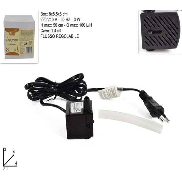 Immagine di Pompa Sommersa 3w Flusso Regolabile Hk-300 (Ls-381