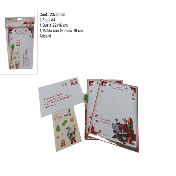 Immagine di Lettera Babbo Natalec/Bustaadesivi E Matita 201405