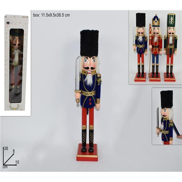 Immagine di Soldato Schiaccianoci Legno Cm383ass Sb58580(Jl188