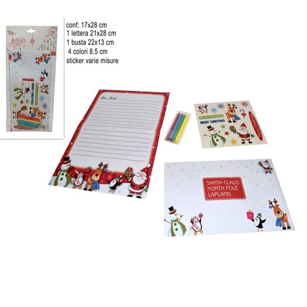 Immagine di Letterina Babbo Natale C/4 Colori E Sticker 5857-1