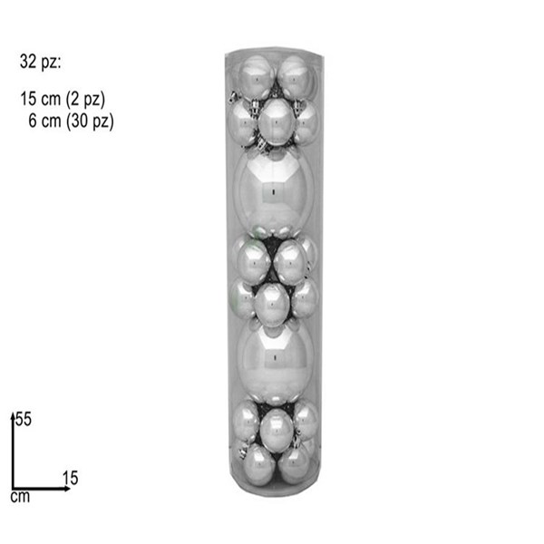 Immagine di Box 32 palline silver art. 3a32e05e10/s