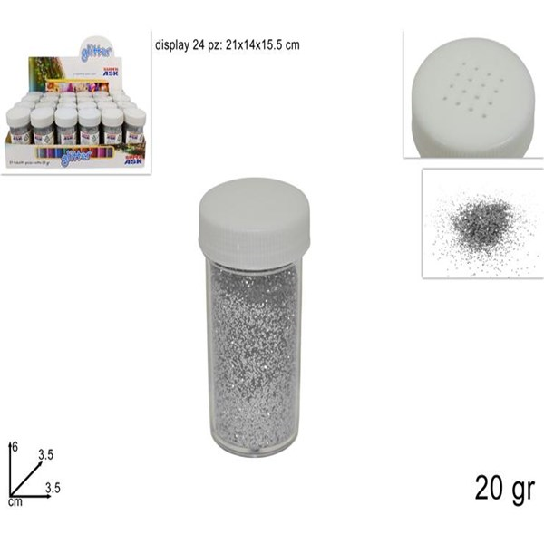 Immagine di Tubetto Glitter Gr.20 Silver